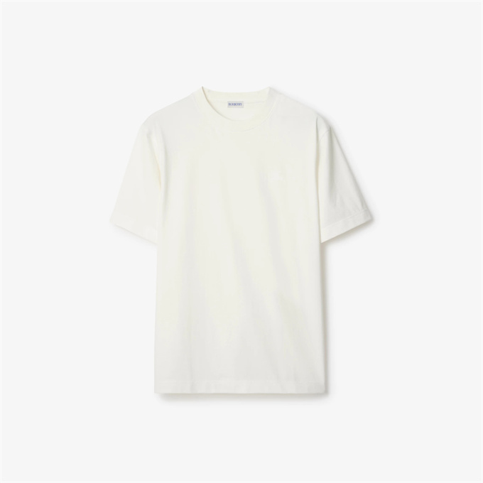 burberry front embroidered back printed ekd cotton t-shirt